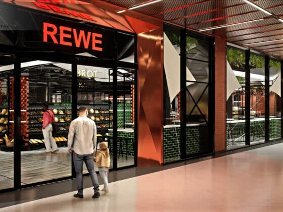 URW Kinzel Architecture Rendering Gourmet- und Erlebnissupermarkt REWE